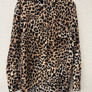 Michael Kors Animal Print Button-Down Shirt